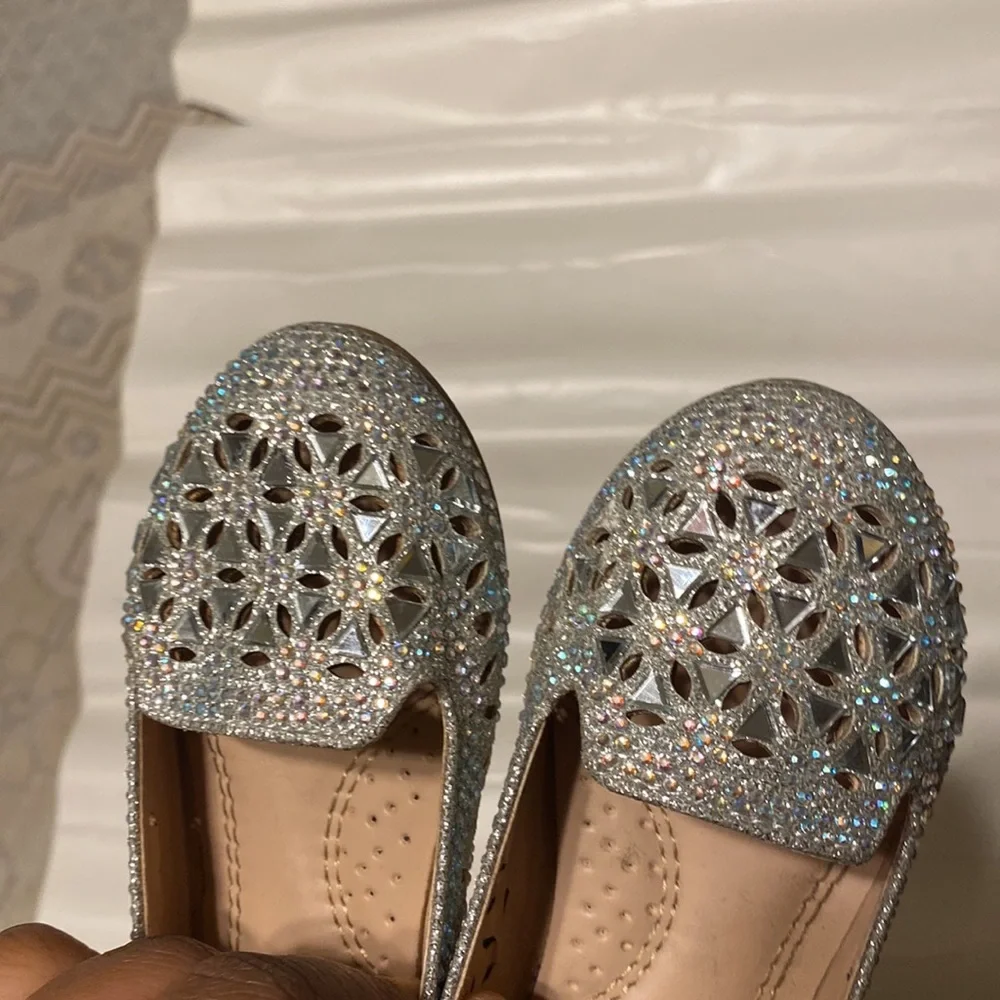 LINK COMFORT LITTLE GIRL SLIP ON SPARKLING SHOES SIZE 6